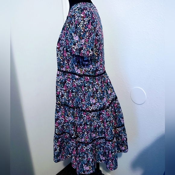 DITSY FLORAL MULTI COLOR FESTIVAL SUMMER DRESS WOMEN'S SIZE XS - Picture 3 of 7